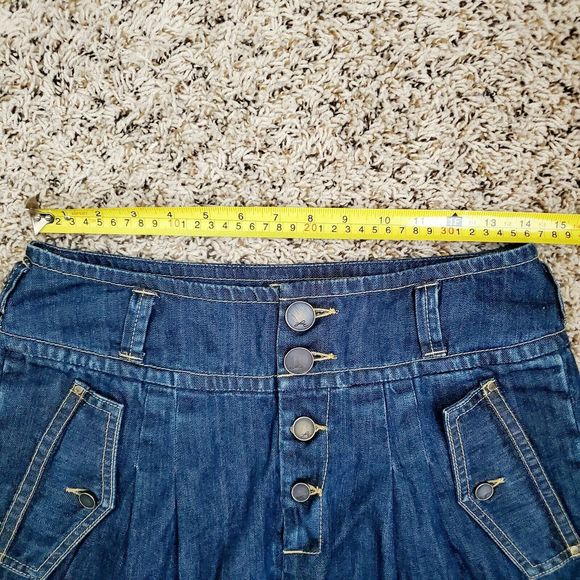 FRENCH CONNECTION 8 Denim Pencil Skirt Button Fly - Picture 8 of 9